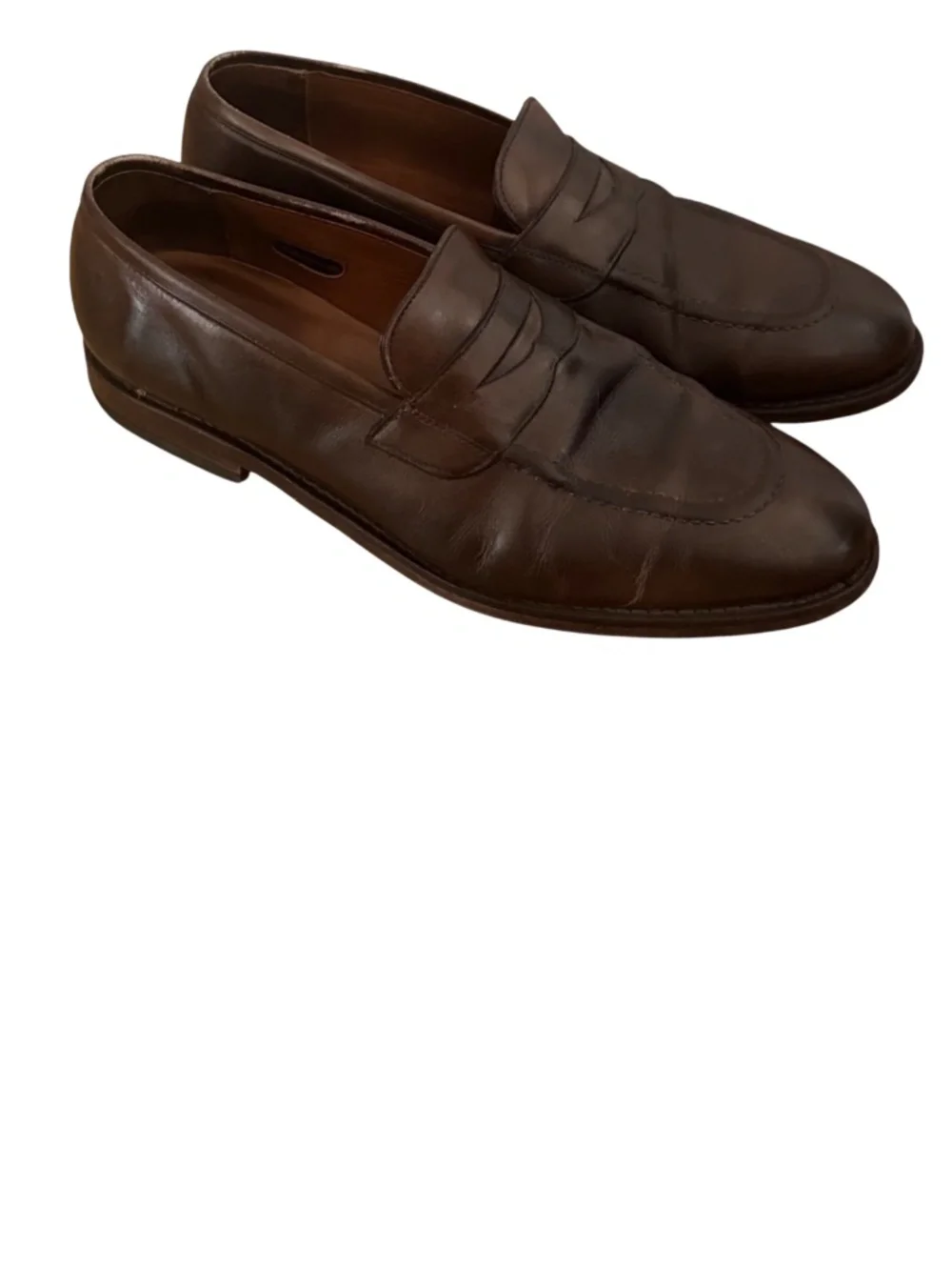 Allen Edmonds Lake Forest Penny Loafers Shoes Mens Sz 10 D Brown Leather Slip On